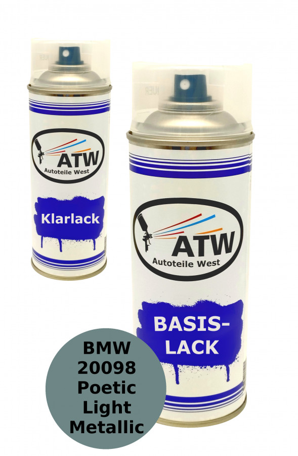 Autolack für BMW 20098 Poetic Light Metallic+400ml Klarlack Set
